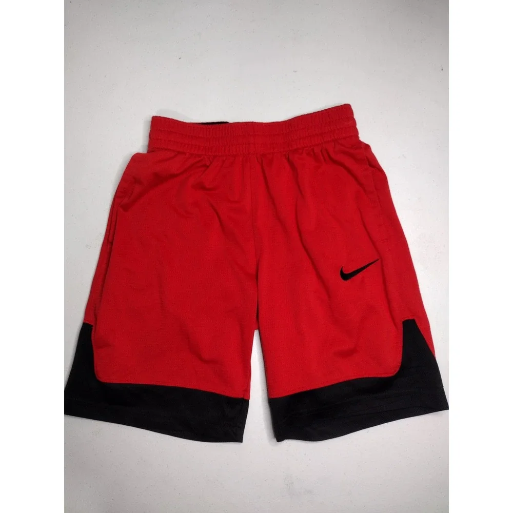 Nike Dri-FIT Kids Basketball Shorts Red Black Size Medium Athletic‎
